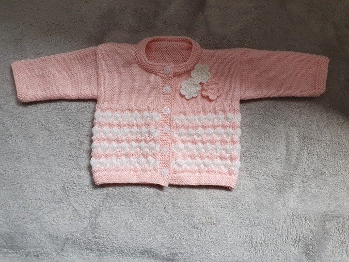 Strickanleitung Babyjäckchen Bubble Größe 74/80!