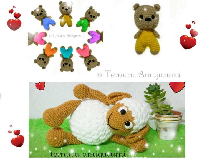 Häkelanleitung Bären + schafe Ternura Amigurumi Deutsch - Dutch - English