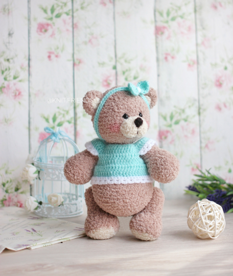 Crochet pattern amigurumi bear Brownie