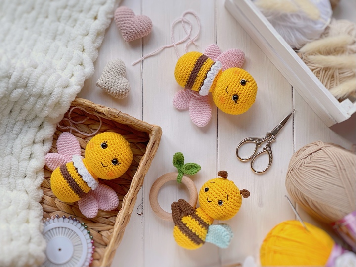 Die freundliche Hummel Häkelanleitung Amigurumi