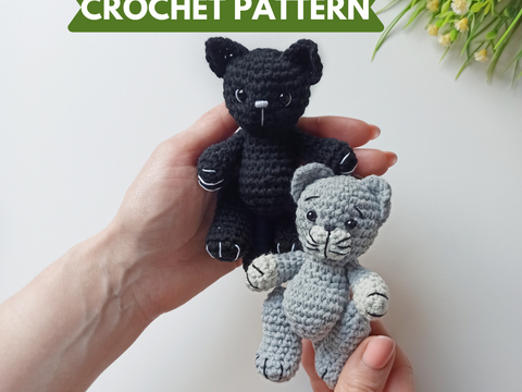 Crochet cat toy amigurumi pattern
