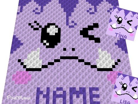 Häkelmuster * liTTle Monster - mit NAME personalisiert * Grafik für C2C & FM