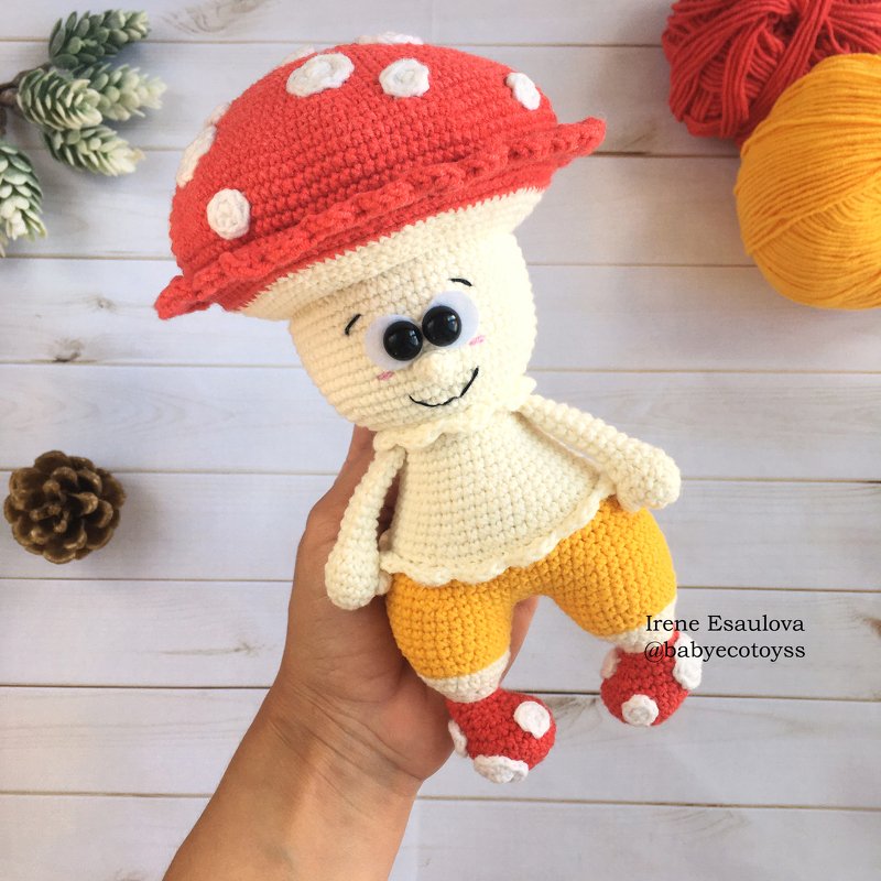 Crochet Amigurumi Pattern Little Jack Fly Agaric Mushroom - Image 2