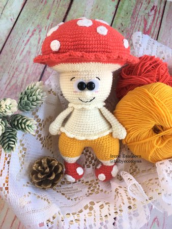 Crochet Amigurumi Pattern Little Jack Fly Agaric Mushroom