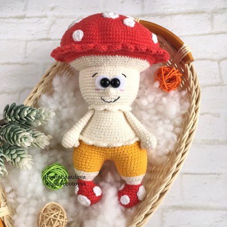 Crochet Amigurumi Pattern Little Jack Fly Agaric Mushroom