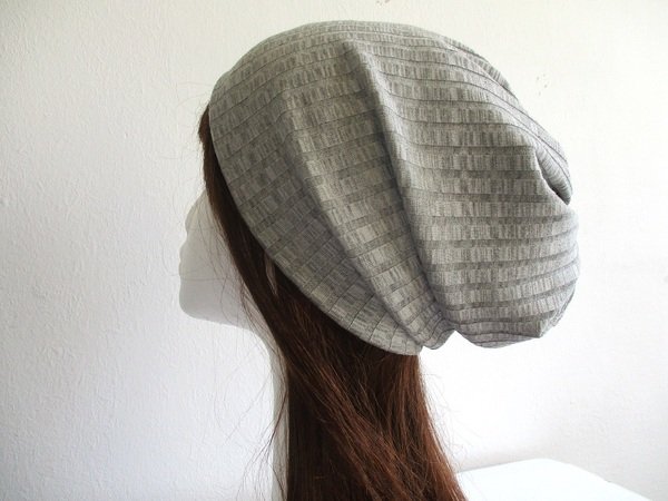 double layer slouchy jersey beanie pattern