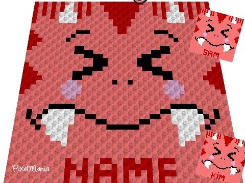 Häkelmuster * liTTle Monster - mit NAME personalisiert * Grafik für C2C & FM