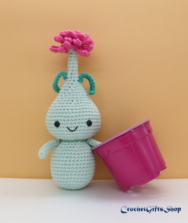 Set Crochet Pattern Amigurumi Flower spring Colchicum bulb and Baby doll Colchicum boy and girl