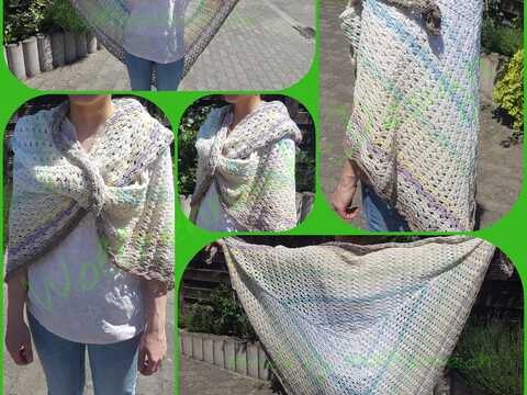 Häkelanleitung für das Tuch "Akorandriaka"