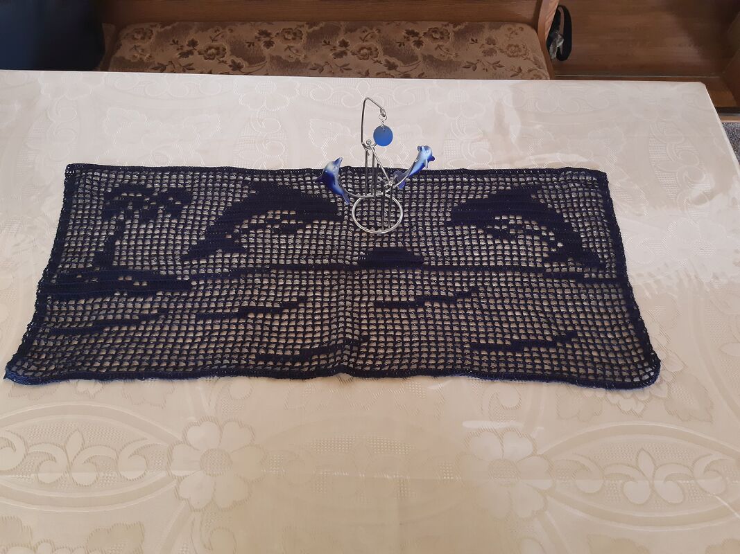 Tischläufer Maritim "Delfine"häkeln