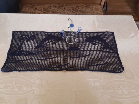 Tischläufer Maritim "Delfine"häkeln