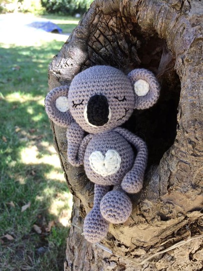 Häkelanleitung Koala mit Herz