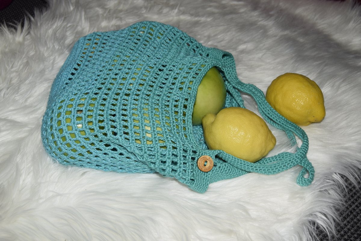 - CALLA - 3er Set Netztaschen/Netzbeutel aus einem Minibobbel oder jedem anderem Garn häkeln, No Waste, Einkaufstasche - Bild 6