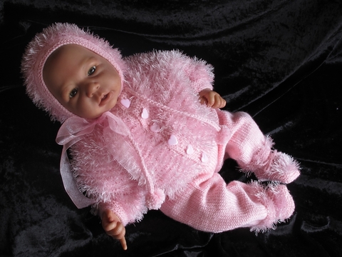 Strickanleitung Mod MAGDA Gr.50 für Baby und Reborn