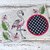 Stickdatei Mug Rug Untersetzer Flamingo 13x18cm und 13x20cm