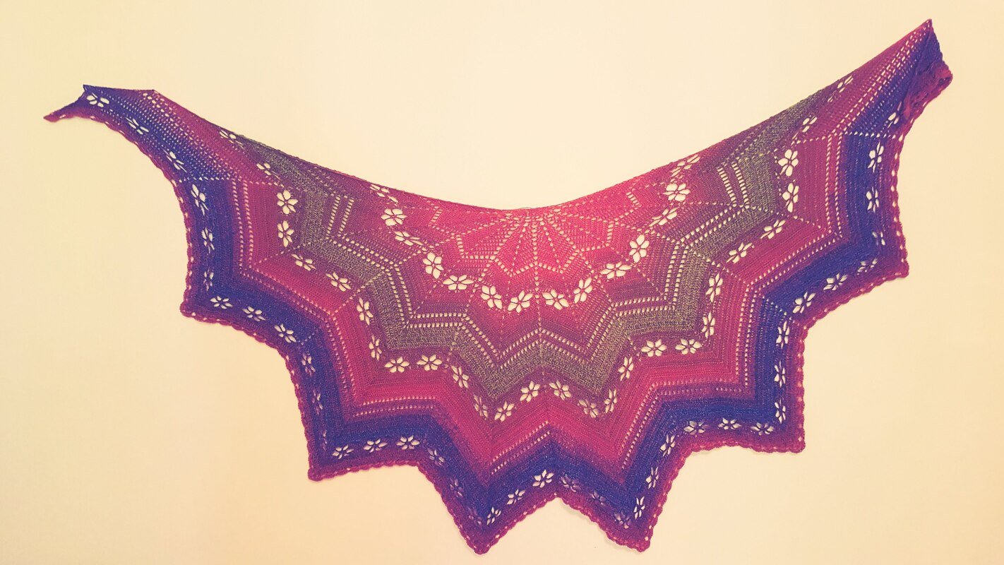 Häkelanleitung Tuch Blumenstern - Bild 4