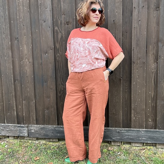 Culotte Midori pants pattern for short, 7/8, and full-length trousers.