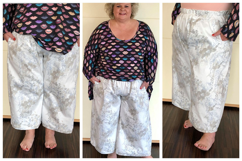 Culotte Midori pants pattern for short, 7/8, and full-length trousers.