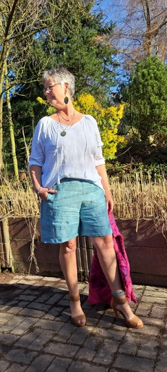 Culotte Midori pants pattern for short, 7/8, and full-length trousers.