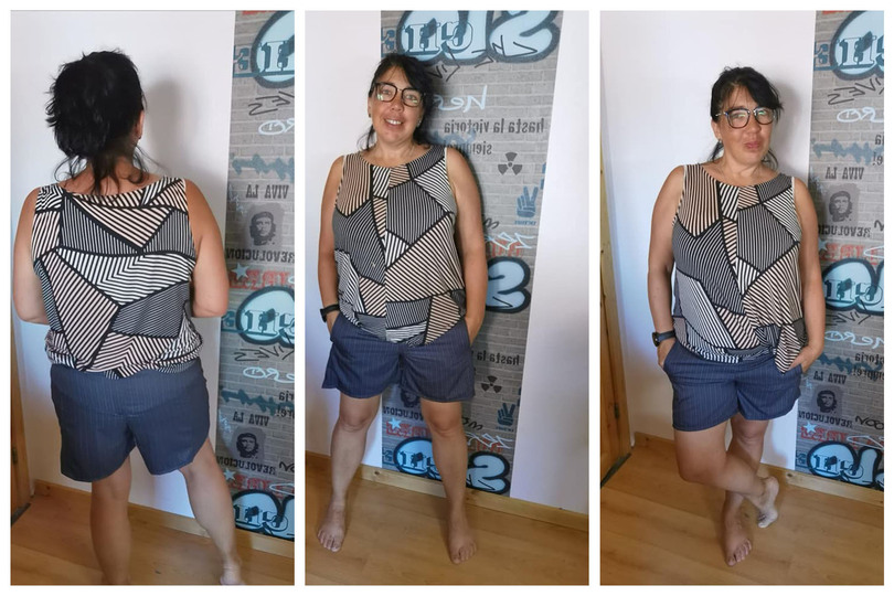 Culotte Midori pants pattern for short, 7/8, and full-length trousers.