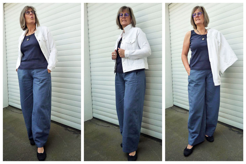 Culotte Midori pants pattern for short, 7/8, and full-length trousers.