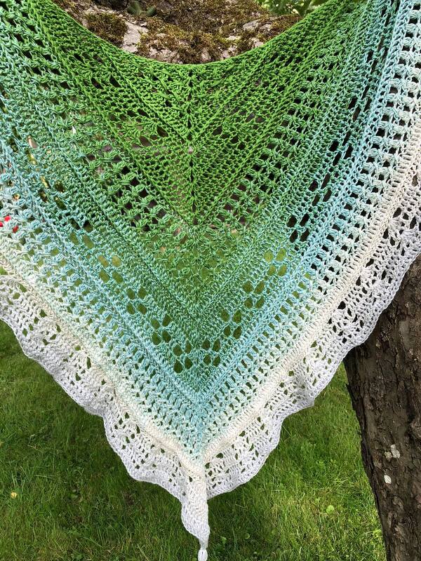 Anleitung Dreieckstuch "Apfelblütentraum" - Bild 3