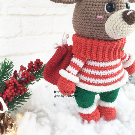 Crochet Amigurumi Pattern Christmas Reindeer Harry