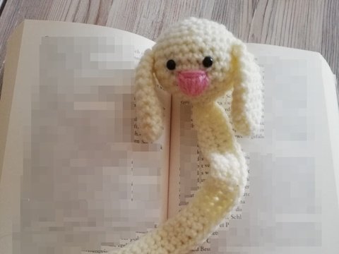 Häkelanleitung Lesezeichen Hase - 20 cm groß