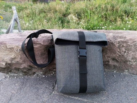 Anleitung Rolltop Umhängetasche Paul