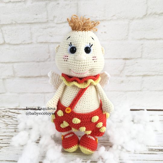 Amigurumi pattern Crochet angel Strawberry cupid