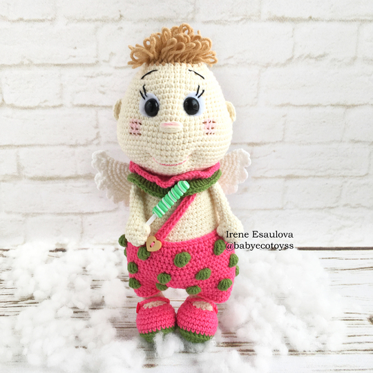 Amigurumi pattern Crochet angel Strawberry cupid