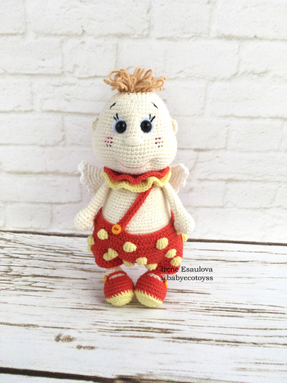 Amigurumi pattern Crochet angel Strawberry cupid