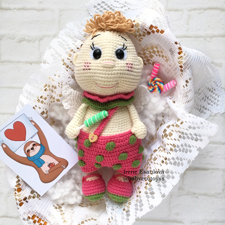 Amigurumi pattern Crochet angel Strawberry cupid