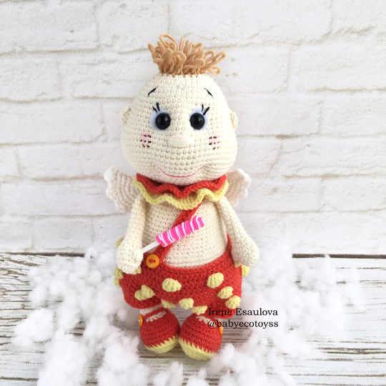 Amigurumi pattern Crochet angel Strawberry cupid