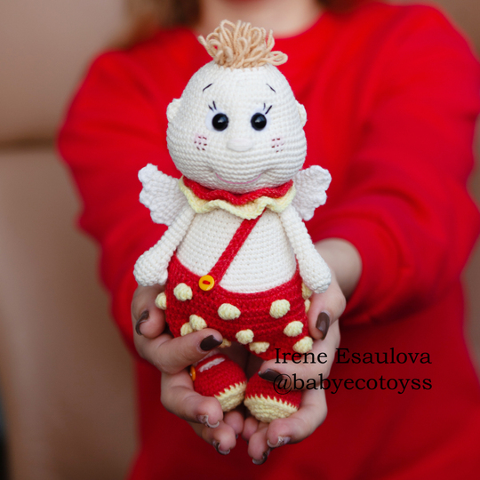 Amigurumi pattern Crochet angel Strawberry cupid