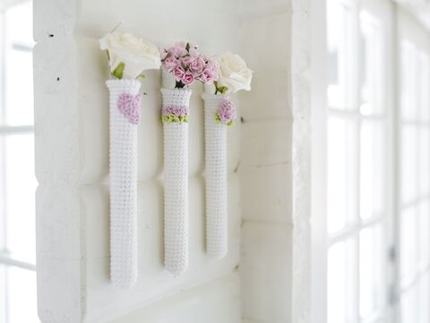 Häkelanleitung Reagenzglas-Vasen