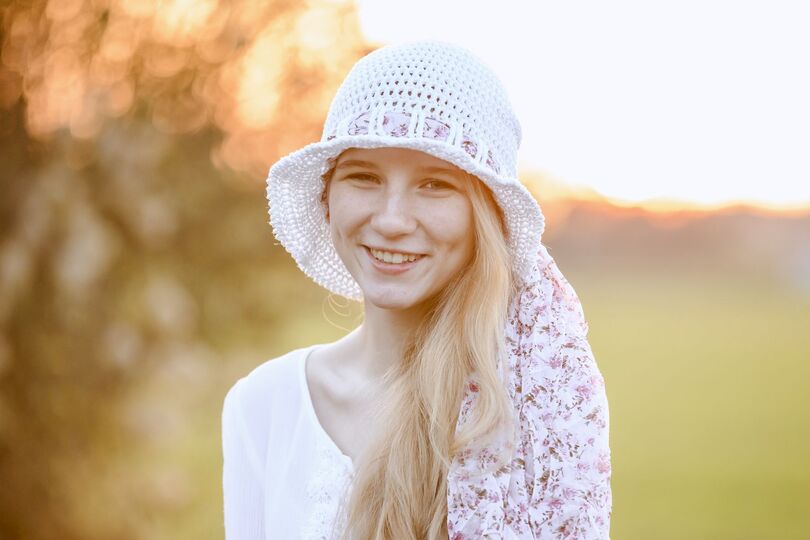 Häkelanleitung Mütze Romantik