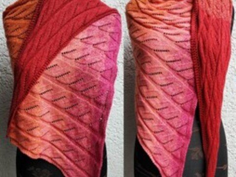 Strickanleitung asymetrisches Tuch " Rowrow"