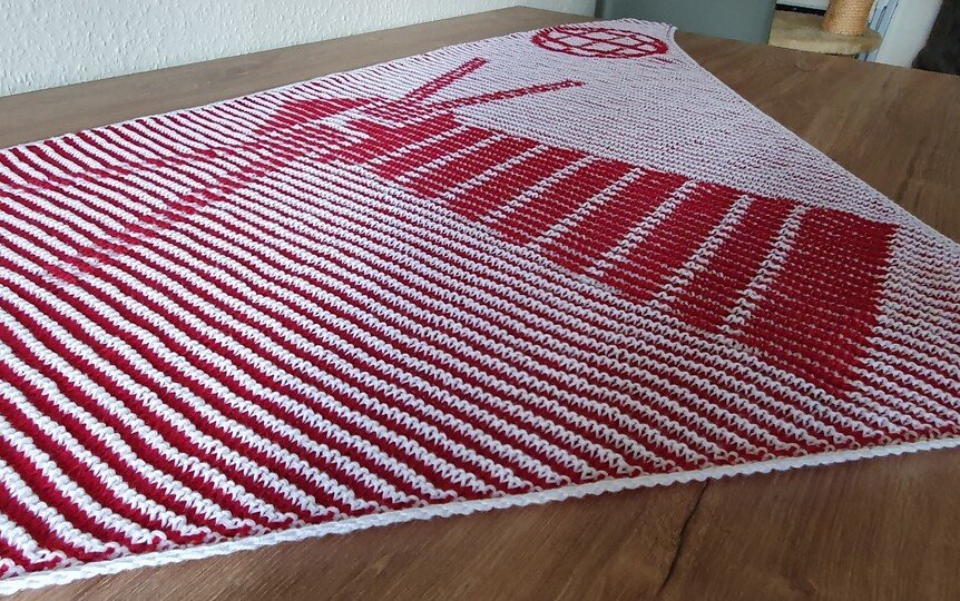 Lighthouse, Shadow Knitting, Illusion Knitting, Motif Shawl