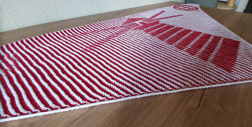 Lighthouse, Shadow Knitting, Illusion Knitting, Motif Shawl