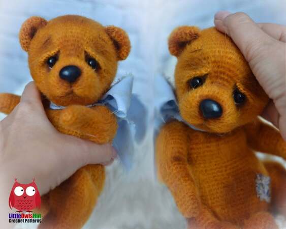 256 Crochet Pattern - Teddy Bear Oliver (no clothing) - Amigurumi soft toy PDF file by Ogol CP