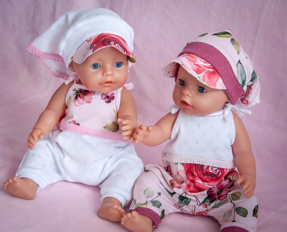 24 Modelle für Jersey Puppenkleidung 43 cm Puppen mit Schultüte