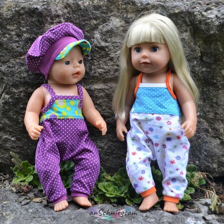 24 Modelle für Jersey Puppenkleidung 43 cm Puppen mit Schultüte