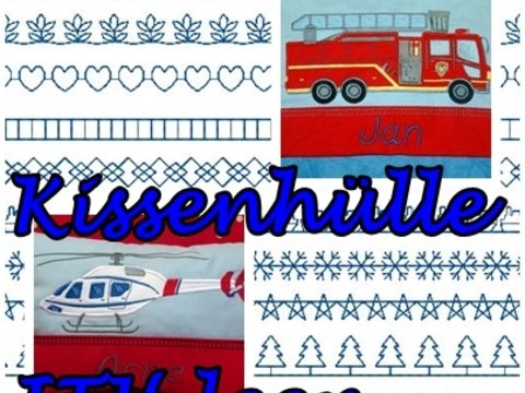Kissenhülle leer für eigene Motive und Name ITH Stickdatei