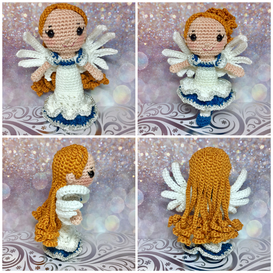 Anleitung für gehäkelte Puppe: Engel Elana (Deutsch)