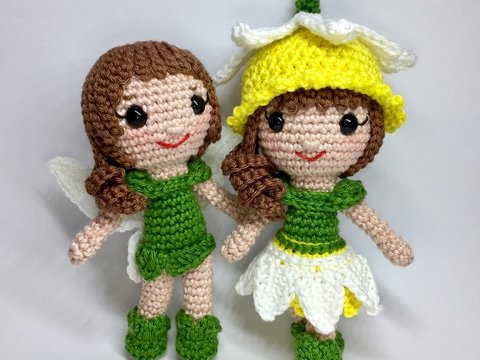 Anleitung für gehäkelte Puppe: Osterglöckchen Naru (Deutsch)