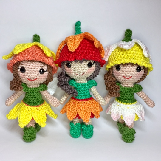 Anleitung für gehäkelte Puppe: Osterglöckchen Naru (Deutsch)