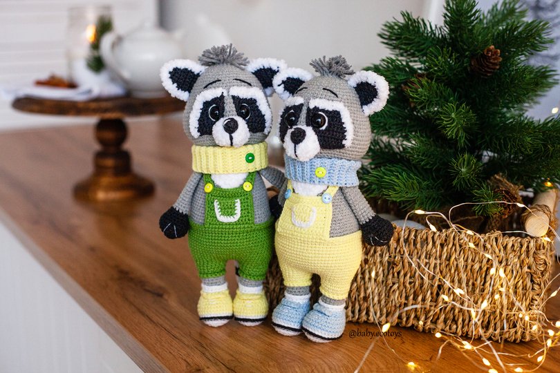 Crochet pattern Amigurumi Raccoon Max