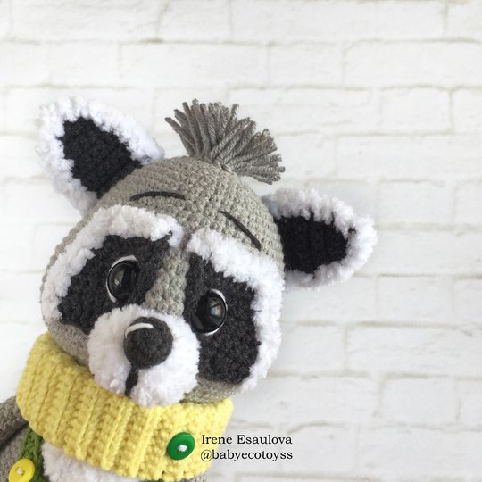 Crochet pattern Amigurumi Raccoon Max