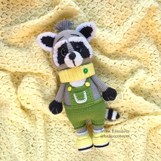 Crochet pattern Amigurumi Raccoon Max